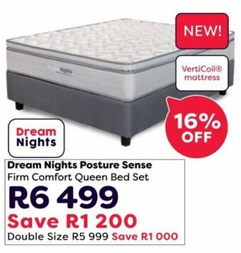 The Bed Store Dream Nights Posture Sense Firm Comfort Queen Bed Set offer