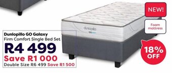 The Bed Store Dunlopillo GO Galaxy Firm Comfort Single Bed Set offer