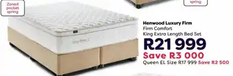 The Bed Store Henwood Luxury Firm Firm Comfort King Extra Length Bed Set offer