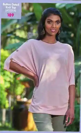 Makro Button Detail Knit Top - 422304 offer