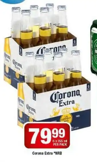 OK Liquor Corona Extra NRB 6x355ml per pack offer