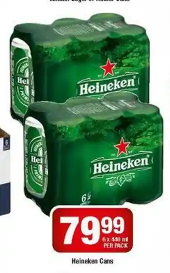 OK Liquor Heineken Cans 6x440ml per pack offer