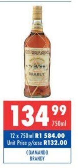 Commando Brandy 750ml