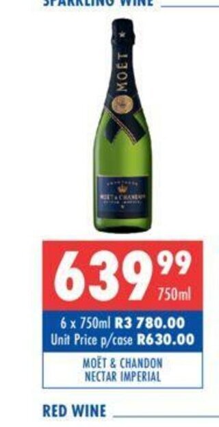 Ultra Liquors Moet & Chandon Nectar Imperial 750ml offer