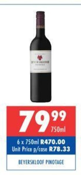 Ultra Liquors Beyerskloof Pinotage 750ml offer