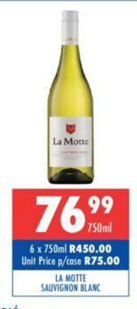 Ultra Liquors La Motte Sauvignon Blanc 750ml offer