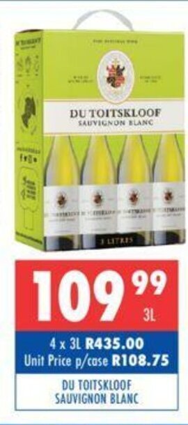 Du Toitskloof Sauvignon Blanc 3L