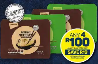 Pick n Pay PnP Instant Noodles Assorted 5x70g offer