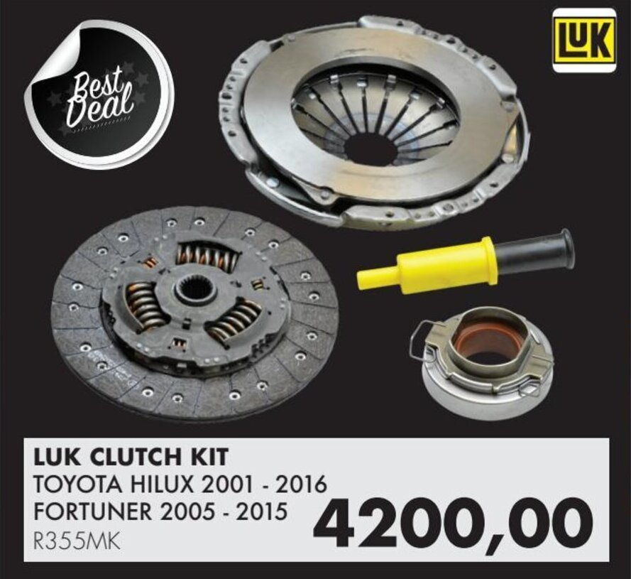 LUK CLUTCH KIT TOYOTA HILUX 2001 2016 FORTUNER 2005 2015 offer at Midas