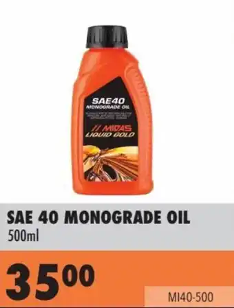 Midas SAE 40 MONOGRADE OIL 500ml offer