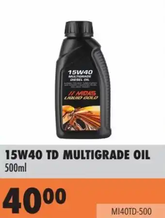 Midas 15W40 TD MULTIGRADE OIL 500ml offer