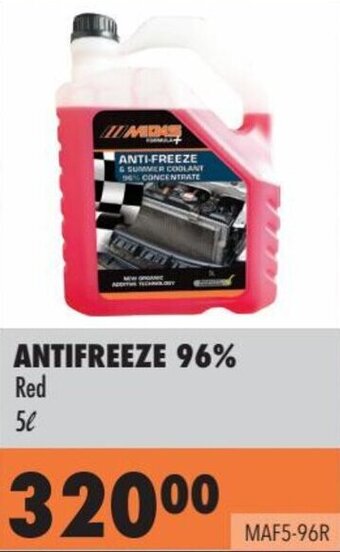 ANTIFREEZE 96% Red 5L offer at Midas