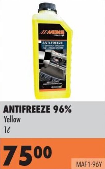 Midas ANTIFREEZE 96% Yellow 1L offer