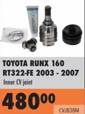 TOYOTA RUNX 160 RT322-FE 2003 - 2007 Inner CV joint