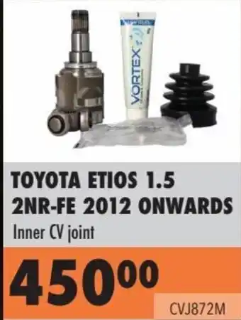 Midas TOYOTA ETIOS 1.5 2NR-FE 2012 ONWARDS Inner CV joint offer