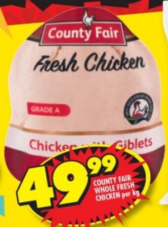 Shoprite COUNTY FAIR WHOLE FRESH CHICKEN per kg offer