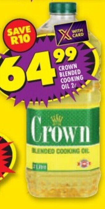 Shoprite CROWN BLENDED COOKING OIL 2L offer