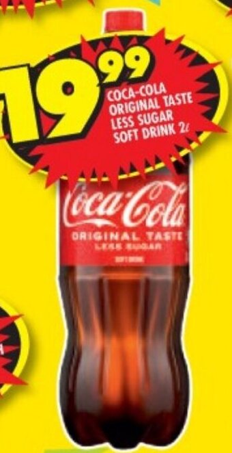 Shoprite COCA-COLA ORIGINAL TASTE LESS SUGAR SOFT DRINK 2L offer