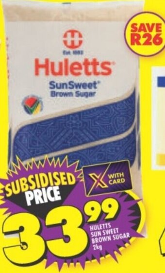 Shoprite HULETTS SUN SWEET BROWN SUGAR 2kg offer