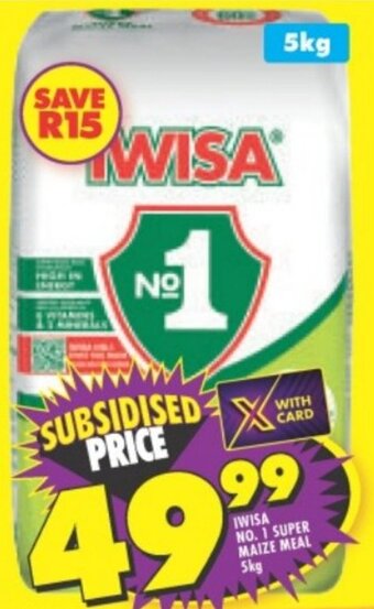Shoprite IWISA NO. 1 SUPER MAIZE MEAL 5kg offer