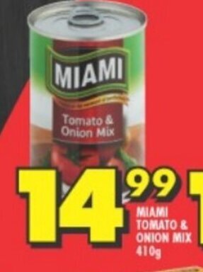 Shoprite Miami Tomato & Onion Mix 410g offer