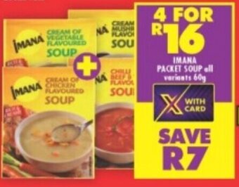 Shoprite IMANA PACKET SOUP all variants 60g offer
