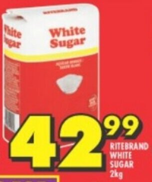Shoprite RITEBRAND WHITE SUGAR 2kg offer