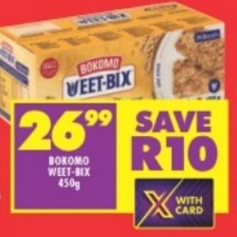Shoprite BOKOMO WEET-BIX 450g offer