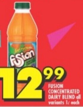 Shoprite FUSION CONCENTRATED DAIRY BLEND all variants 1L each offer