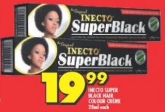 Shoprite INECTO SUPER BLACK HAIR COLOUR CREME 28ml each offer