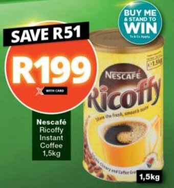 Checkers Nescafé Ricoffy Instant Coffee 1,5kg offer