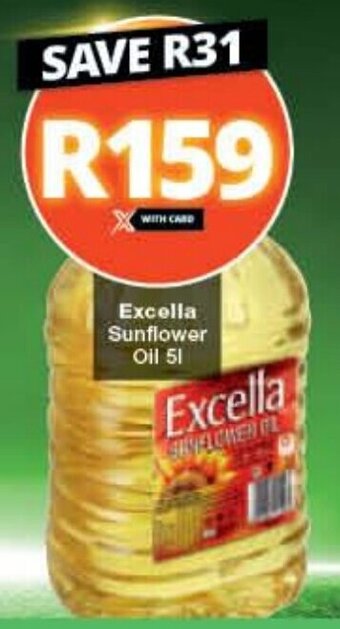 Checkers Excella Sunflower Oil 5l offer