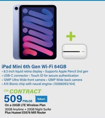 Incredible Connection Ipad mini 6th gen wi-fi 64gb offer