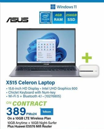 Incredible Connection X515 celeron laptop offer
