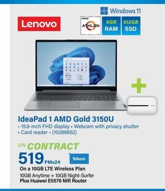 Incredible Connection Ideapad 1 amd gold 3150u offer