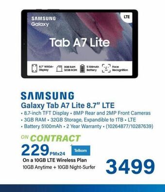 Incredible Connection Tablet samsung a7 8.7'' offer
