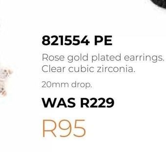 Honey Fashion Accessories Rose gold plated earrings offer