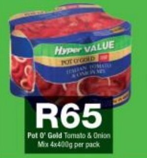 Checkers Pot 0' Gold Tomato & Onion Mix 4x400g per pack offer