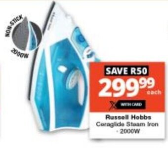 Checkers Russell Hobbs Ceraglide Steam Iron 2000W offer