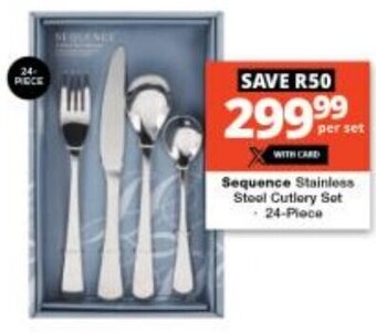 Checkers Sequence Stainless Steel Cutlery Set 24-Piece offer
