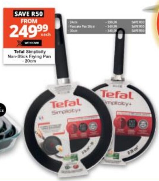 Tefal Simplicity NonStick Frying Pan 20cm offer at Checkers