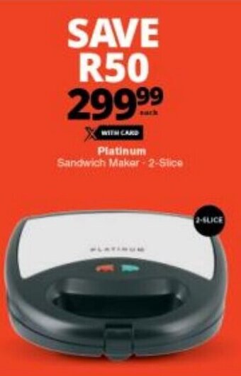 Checkers Platinum Sandwich Maker-2-Slice offer
