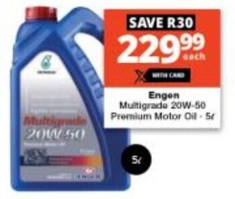 Engen Multigrade 20W-50 Premium Motor Oil-5L