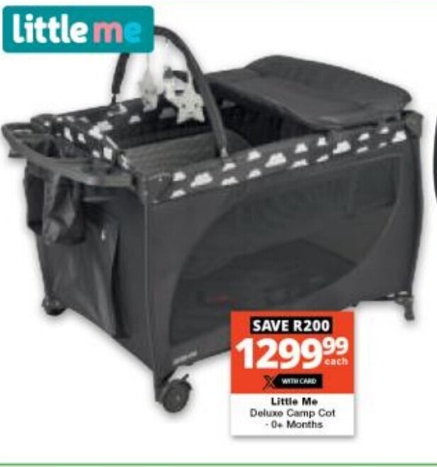 Little Me Deluxe Camp Cot 0+ Months offer at Checkers