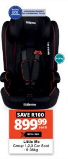 Little Me Group 1,2,3 Car Seat 9-36kg