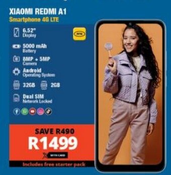 Checkers XIAOMI REDMI A1 Smartphone 4G LTE offer