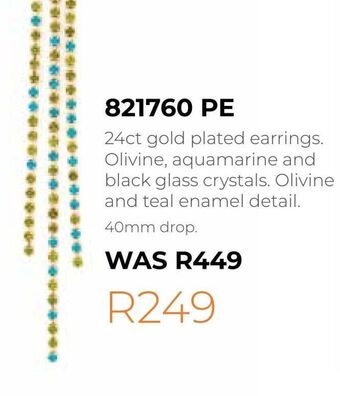 Honey Fashion Accessories 24ct gold plated earrings offer