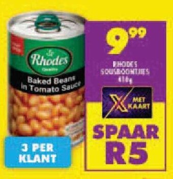 Shoprite Rhodes Baked Beans in Tomato Sauce offer