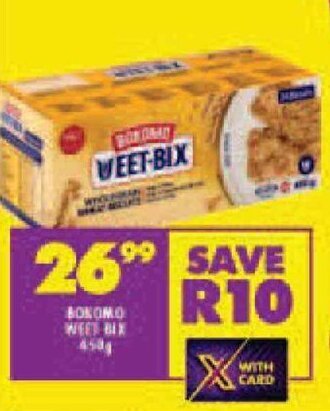 Shoprite Bokomo Weet Bix 450g offer