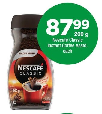 OK Foods Nescafé Classic Instant Coffee Asstd. each offer